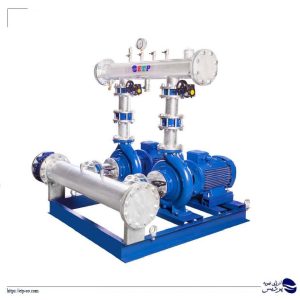 بوستر پمپ دو خط آبرسانی با الکتروپمپ های سانتریفیوژ زمینی