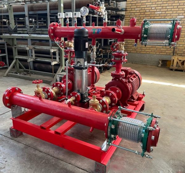 بوستر پمپ آتشنشانی سه خط با الکتروپمپ های اتابلوک